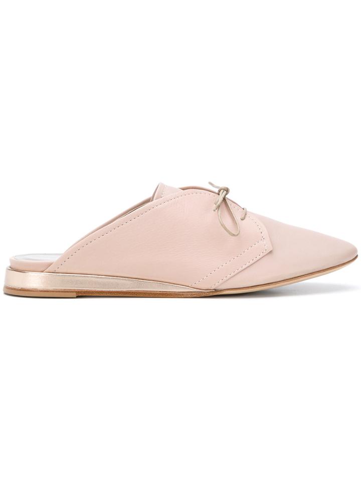 Agl Lace-up Mules - Pink & Purple