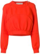 Marni Cropped Pocket Detail Sweatshirt - Yellow & Orange