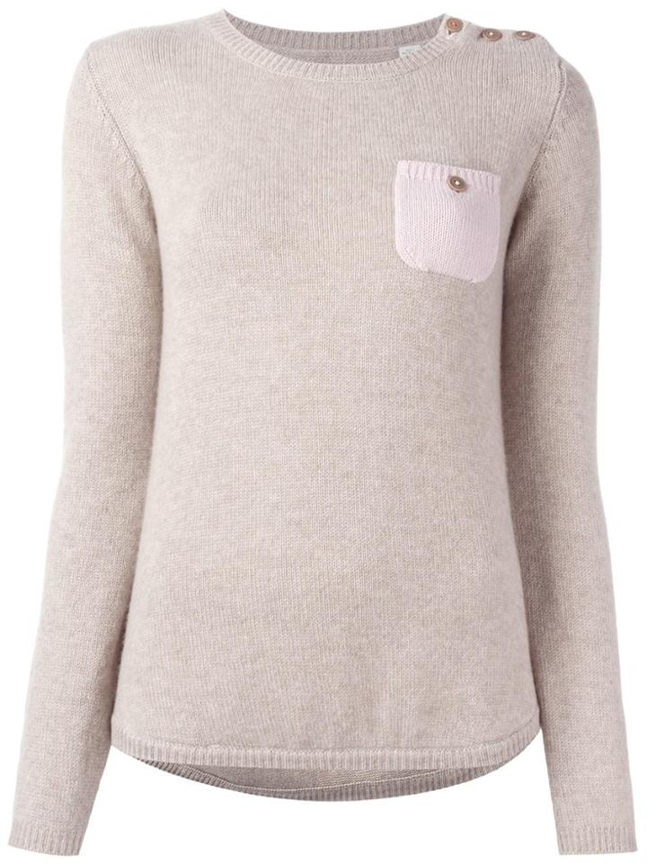 Chinti & Parker Cashmere One Pocket Jumper - Nude & Neutrals