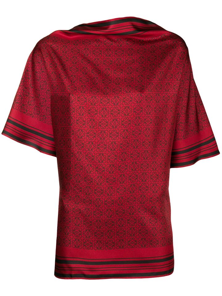 Loewe Anagram Scarf Top - Red