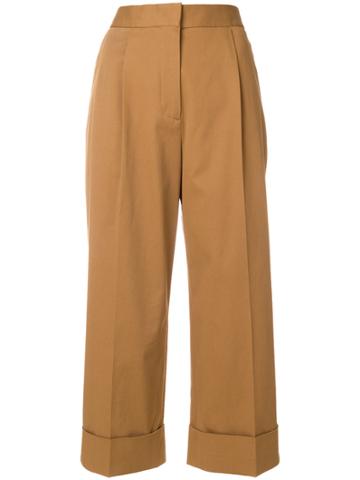 Mantu Cropped Culotte Trousers - Brown