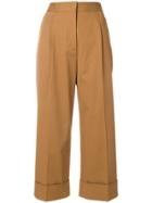 Mantu Cropped Culotte Trousers - Brown