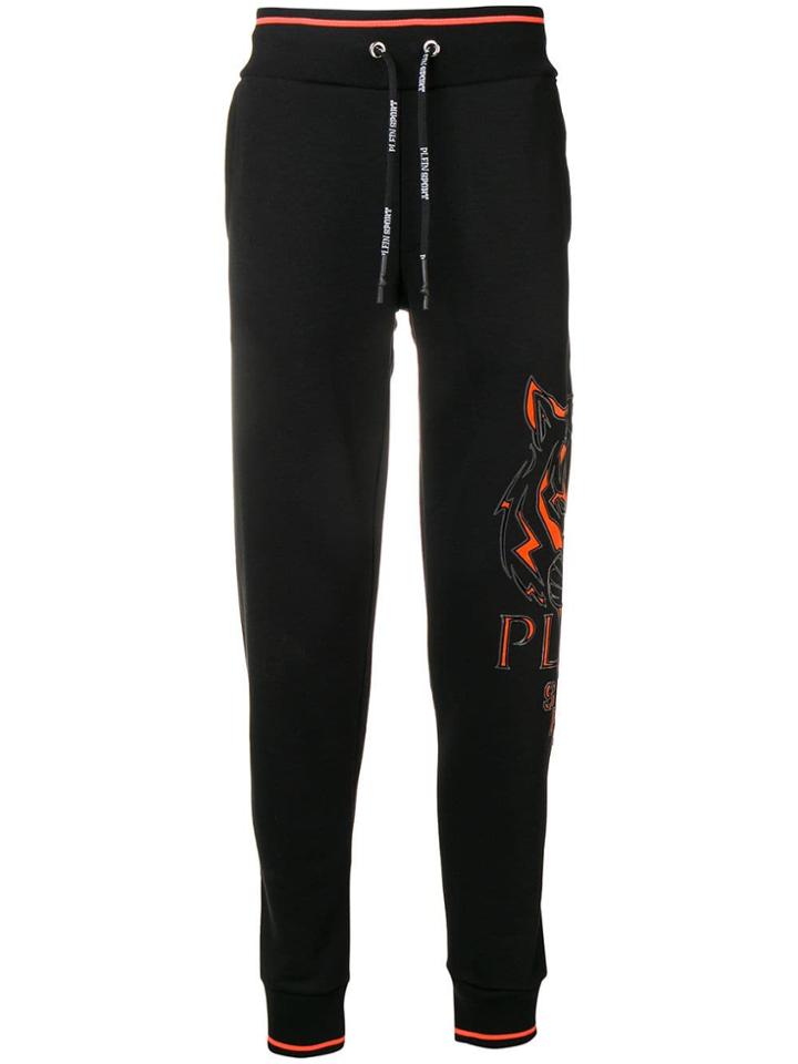 Plein Sport Tiger Print Track Trousers - Black