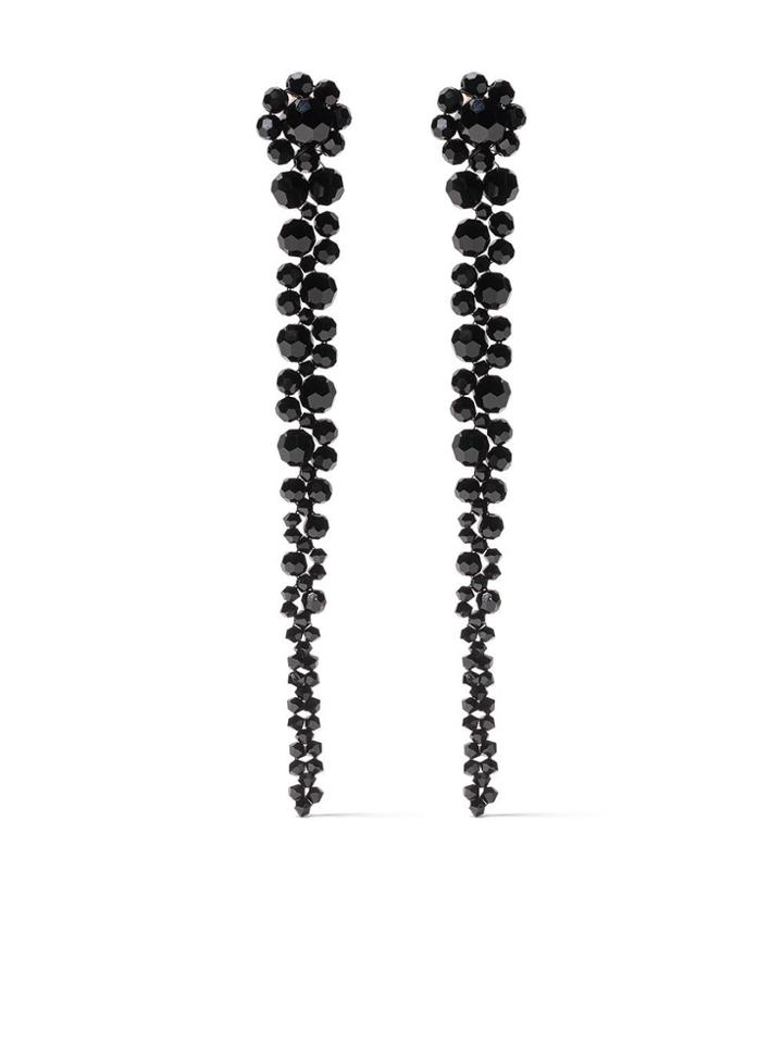 Simone Rocha Bead Drip Earrings - Jet Black