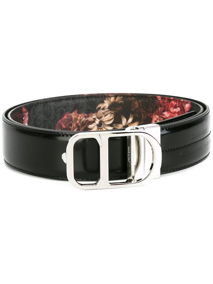 Dior Homme Buckled Belt, Men's, Size: 105, Grey, Calf Leather