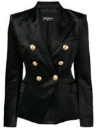 Balmain Rhinestone Embellished Blazer - Black