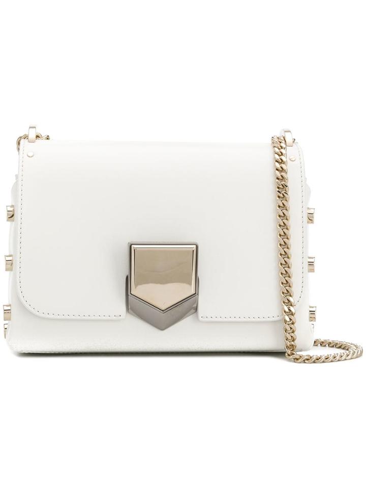Jimmy Choo Jimmy Choo Lockettpetitezml Chalk Leather/fur/exotic