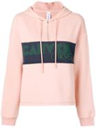 Carven Logo Panel Half-zip Hoodie - Pink