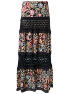 Cecilia Prado - Long Knitted Skirt - Women - Acrylic/lurex/viscose - P, Black, Acrylic/lurex/viscose