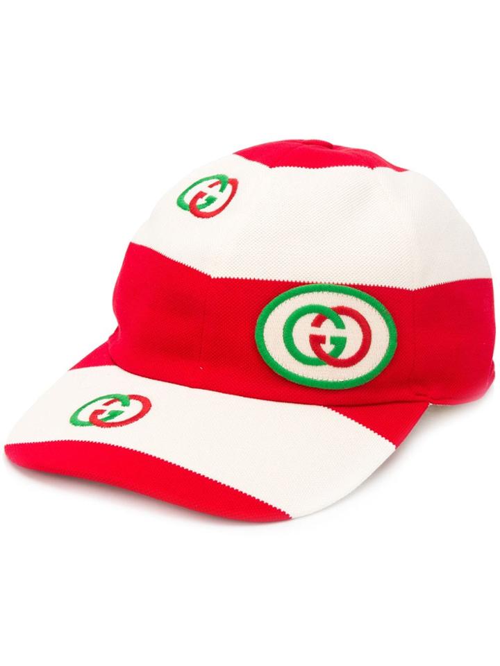 Gucci Gg Logo Baseball Hat - Red