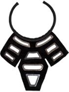 Urban Zen Tribal Shield Necklace, Women's, Black, Lamb Skin/metal Other