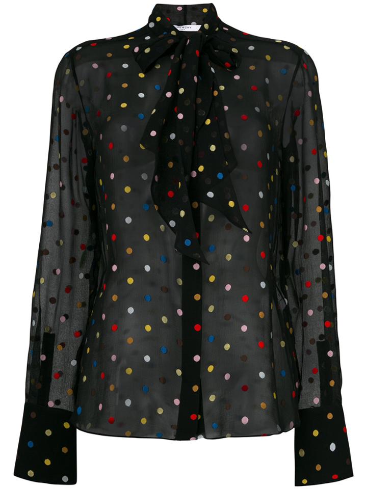 Givenchy Polka Dot Embroidered Shirt - Black