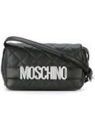 Moschino Quilted Logo Crossbody Bag, Women's, Black