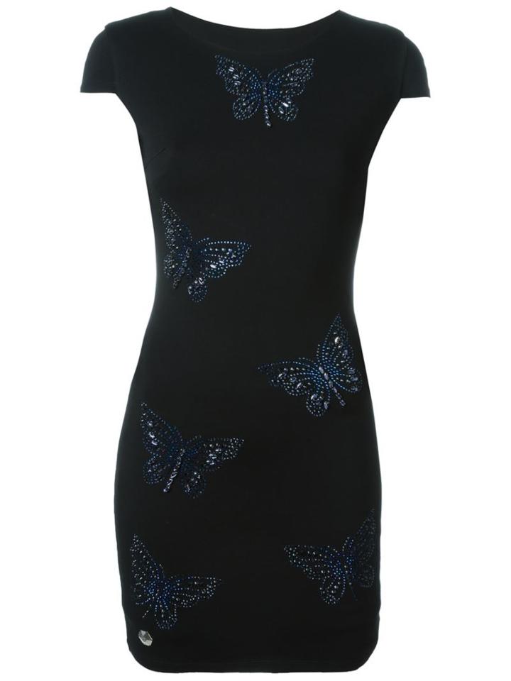 Philipp Plein 'alien' Dress, Women's, Size: Large, Black, Viscose/polyester/spandex/elastane