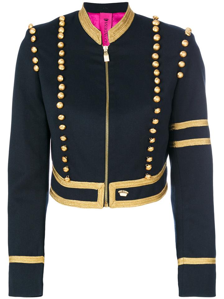 La Condesa - Lord Jacket - Women - Polyester/spandex/elastane/wool - 38, Blue, Polyester/spandex/elastane/wool