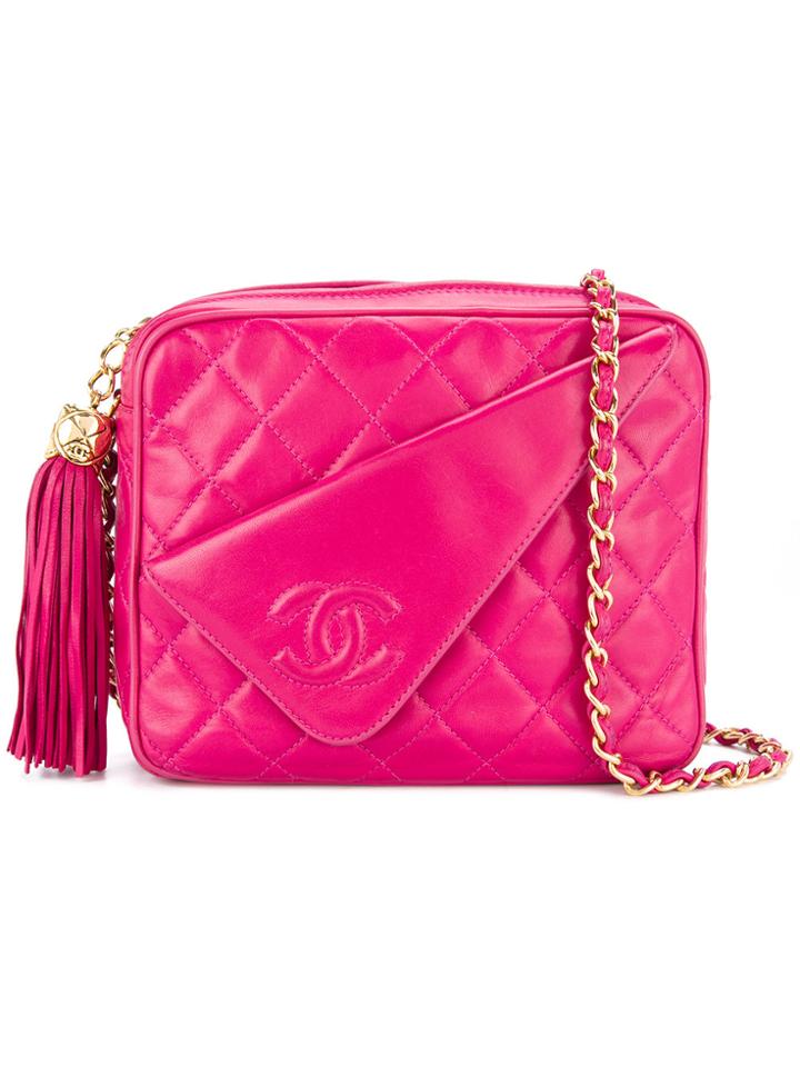 Chanel Vintage Tassel Detail Shoulder Bag - Pink & Purple