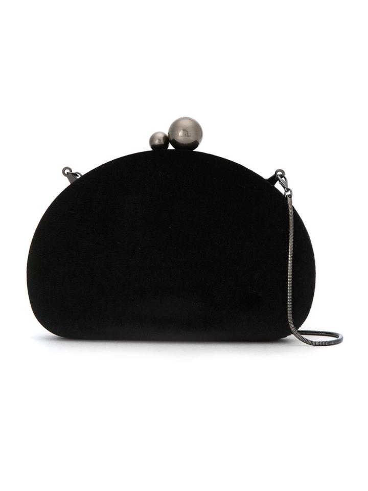 Isla Velvet Clutch - Black