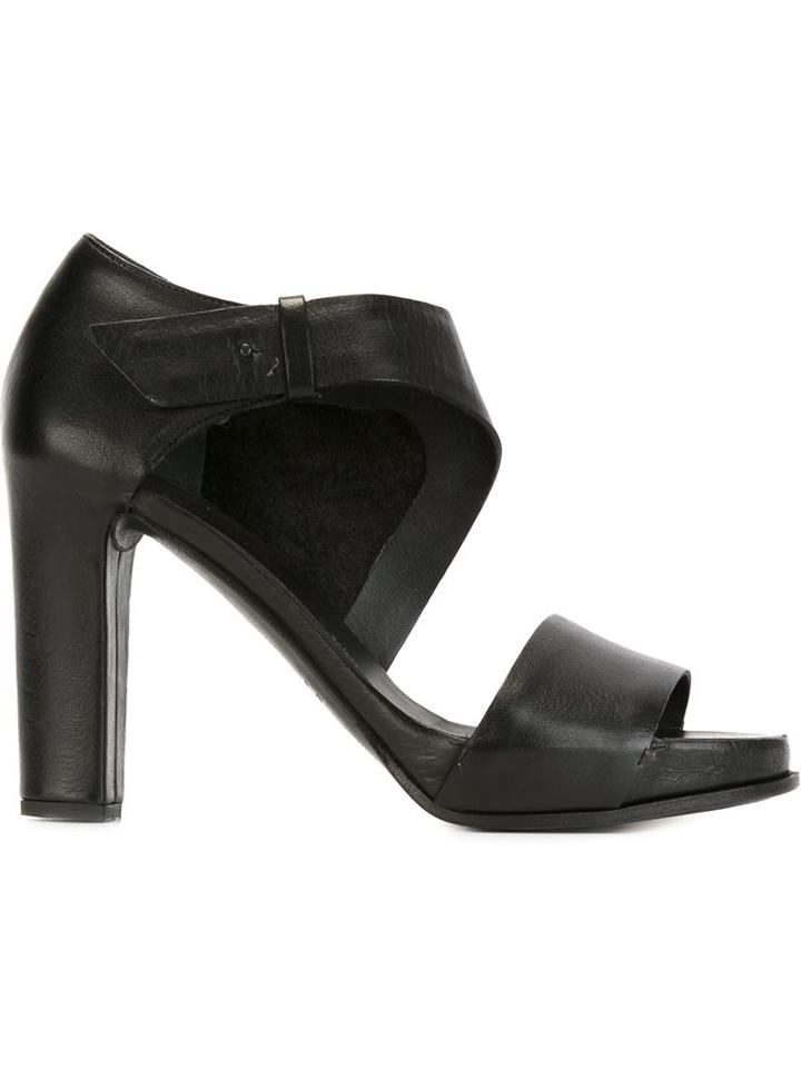 Roberto Del Carlo Chunky Heel Sandals, Women's, Size: 36, Black, Calf Leather/leather