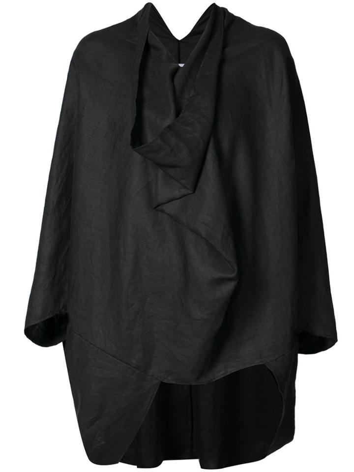 The Celect Draped Oversized Top - Black