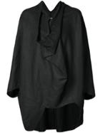 The Celect Draped Oversized Top - Black