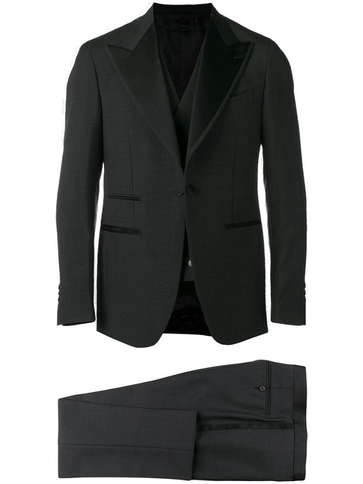 Gabriele Pasini Three Piece Slim-fit Suit - Black