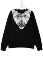 Marcelo Burlon County Of Milan Kids Lion Print Sweatshirt - Black