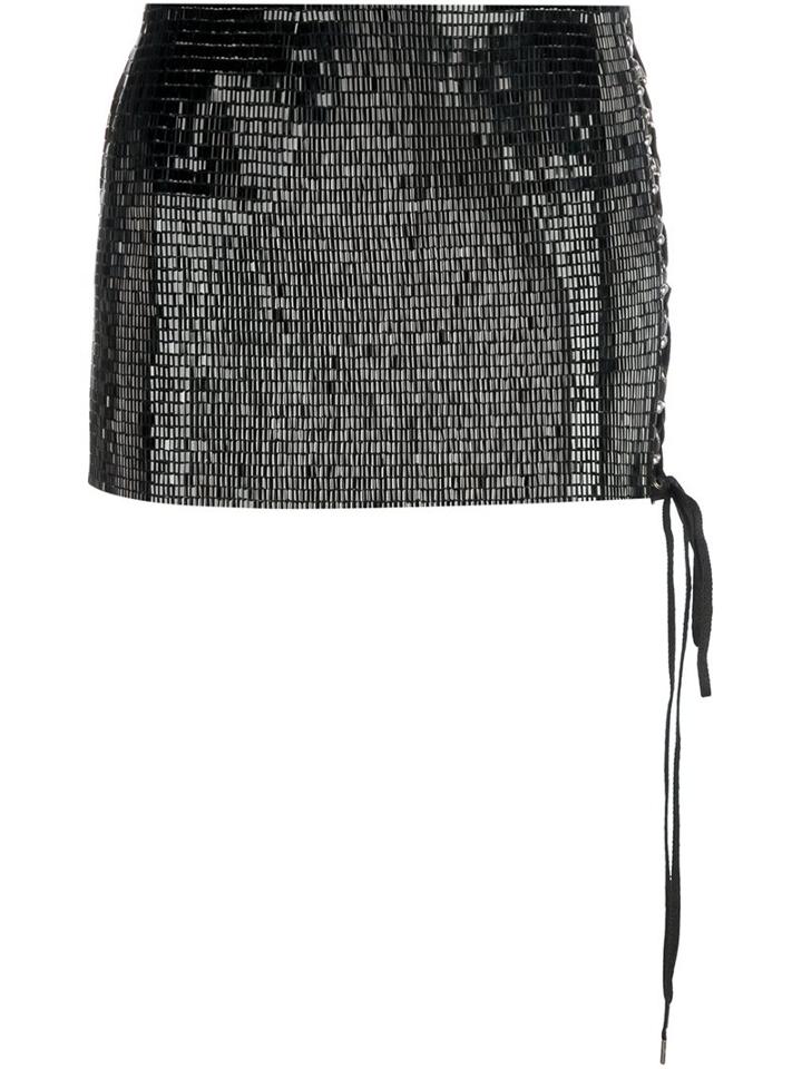 Anthony Vaccarello Sequined Micro Skirt