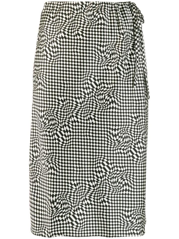 6397 Checked Skirt - Black