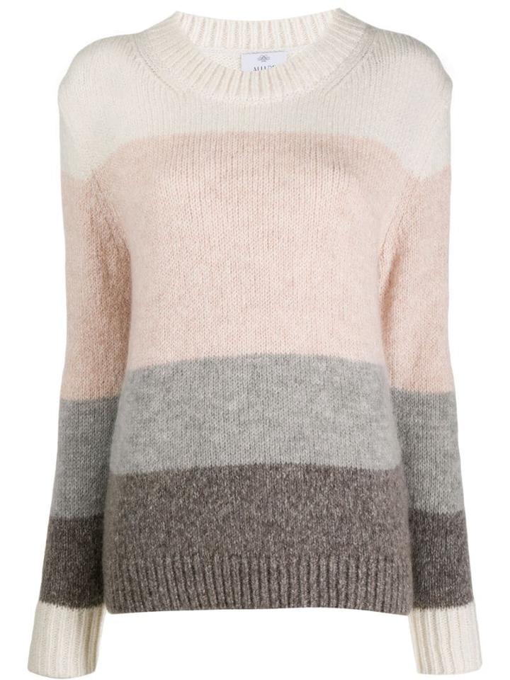 Allude Colour Block Jumper - Pink