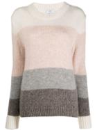 Allude Colour Block Jumper - Pink