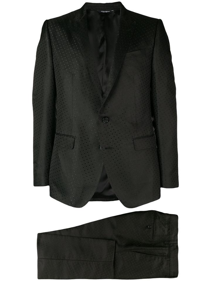 Dolce & Gabbana Jacquard Two-piece Suit - Black