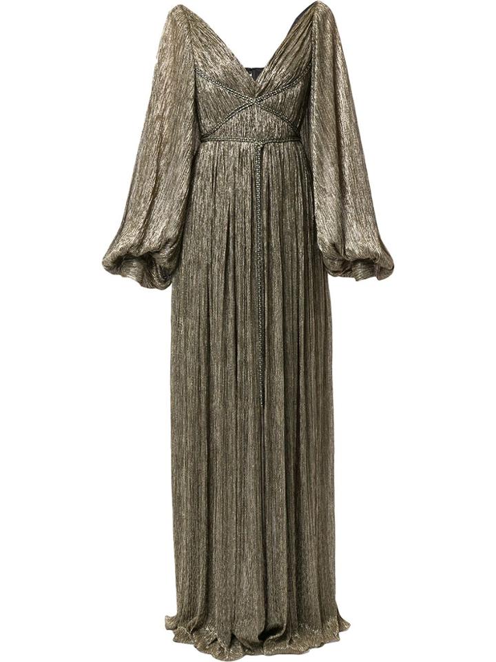 Peter Pilotto Metallic Plissé-lamé Gown - Gold