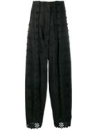 Alberta Ferretti Broderie Anglaise Trousers - Black