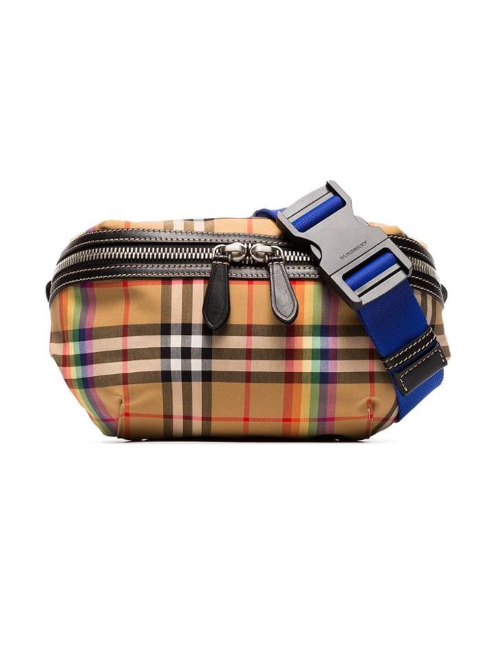 Burberry Burb Med Sonny Vntgechk Bltbg - Yellow & Orange