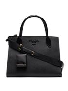 Prada Monogram Tote Bag - Black