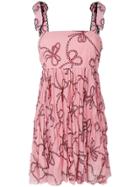 Pinko Rope Print Sleeveless Dress - Pink & Purple