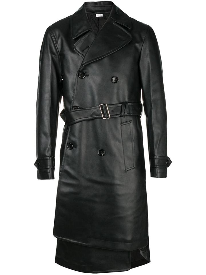 Comme Des Garçons Homme Plus Asymmetric Double-breasted Coat - Black