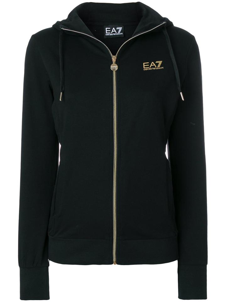 Ea7 Emporio Armani Logo Print Tracksuit - Black
