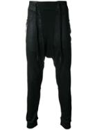 11 By Boris Bidjan Saberi Dropped Crotch Relaxed Trousers - Black