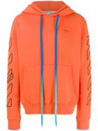 Off-white Embroidered Arrows Scribble Hoodie - Orange