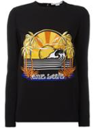Stella Mccartney - One Love Embroidered Stretch Sweatshirt - Women - Spandex/elastane/acetate/viscose - 46, Black, Spandex/elastane/acetate/viscose