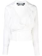 Jacquemus V-neck Wrap Shirt - White