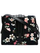 Reinaldo Lourenço Floral Print Crossbody Bag - Black