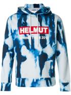 Helmut Lang Tie-dye Logo Hoodie - Blue