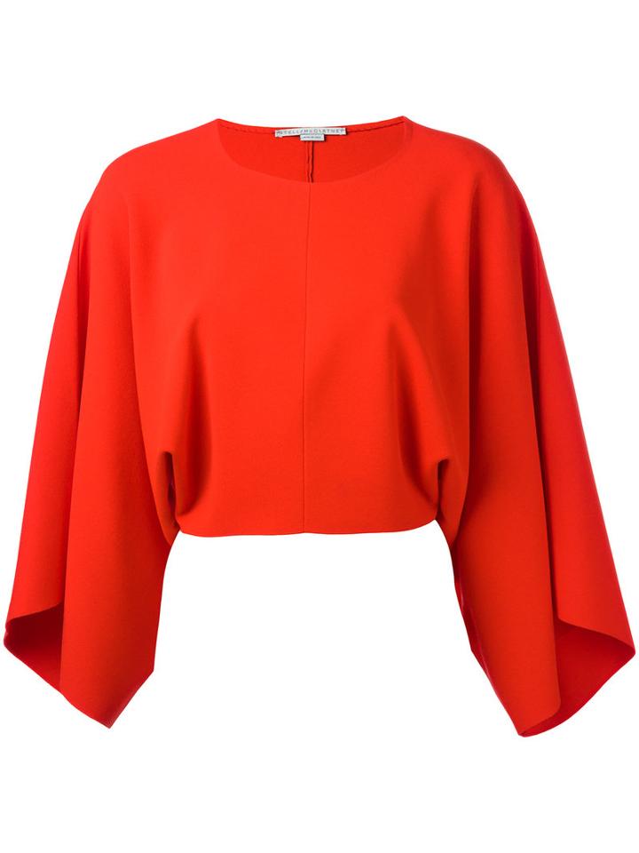 Stella Mccartney Drape Sleeve Blouse, Women's, Size: 40, Red, Polyester/viscose