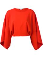 Stella Mccartney Drape Sleeve Blouse, Women's, Size: 40, Red, Polyester/viscose