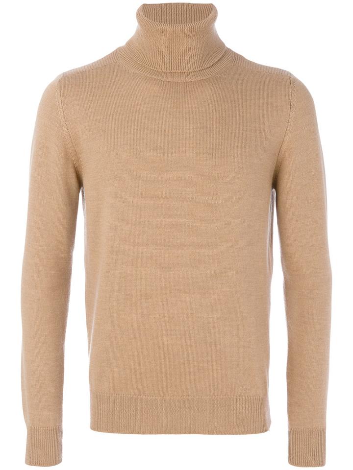 Dondup - Turtleneck Slim-fit Jumper - Men - Merino - L, Nude/neutrals, Merino