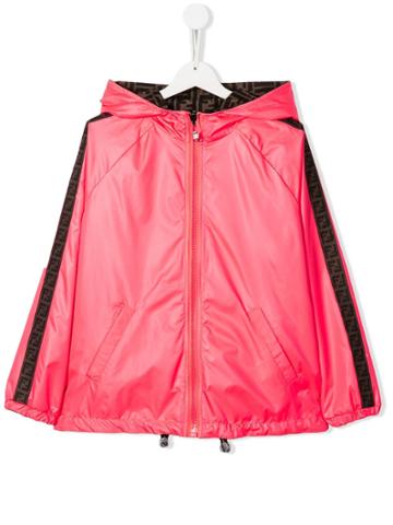 Fendi Kids Teen Reversible Ff Trim Jacket - Pink