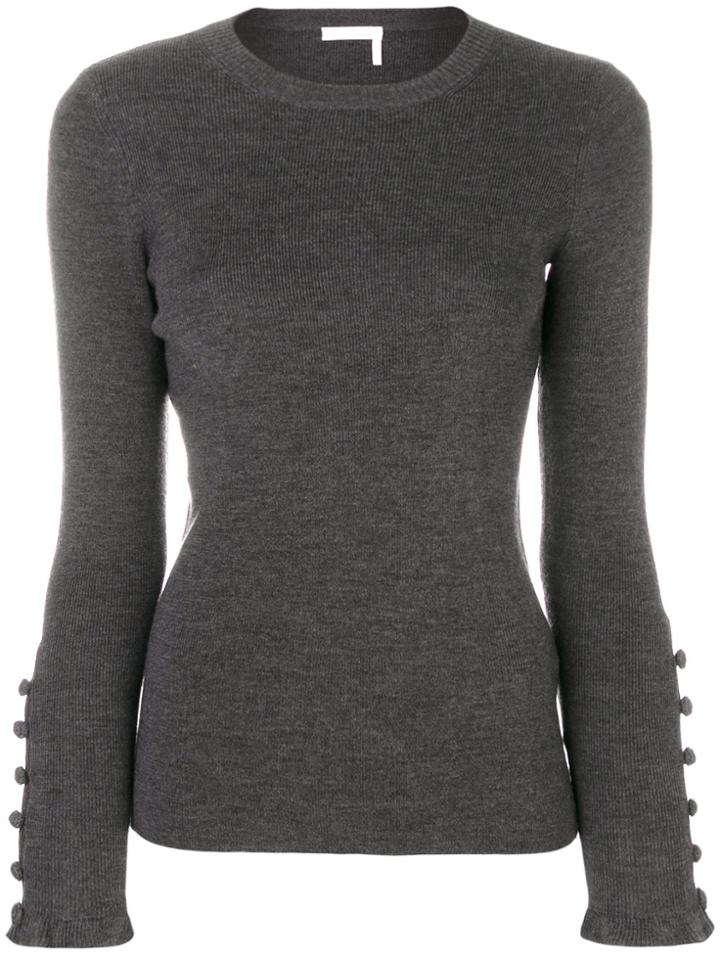 See By Chloé Button Cuff Sweater - Grey