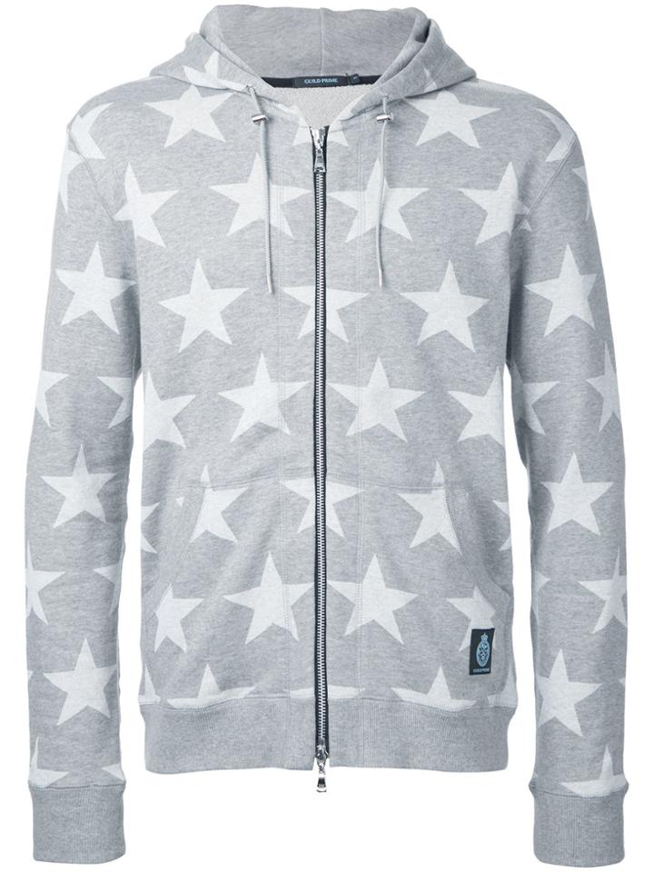 Guild Prime Stars Print Hooded Jacket - Grey